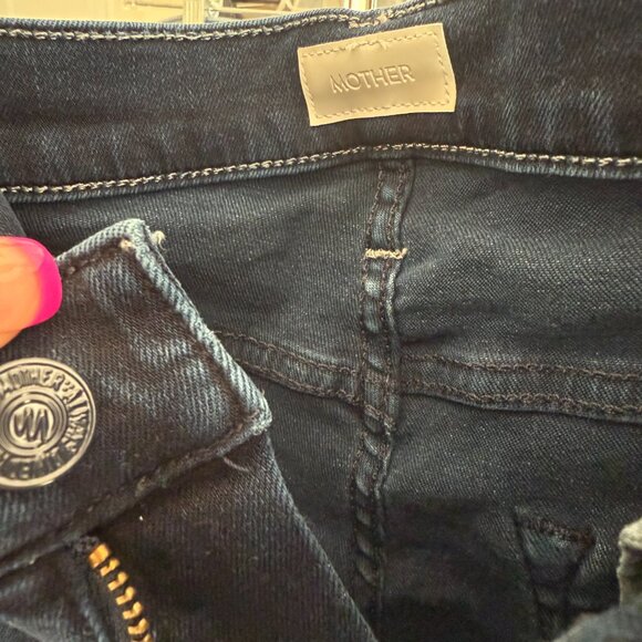 Mother The Mid Rise Dazzler Ankle -dark blue Size 29 - Picture 4 of 9